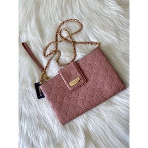 Bebe Melissa Logo Shoulder Handbag Chain Strap